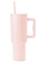 Misty Rose Hydrate Monochromatic Stainless Steel Tumbler with Matching Straw Cups