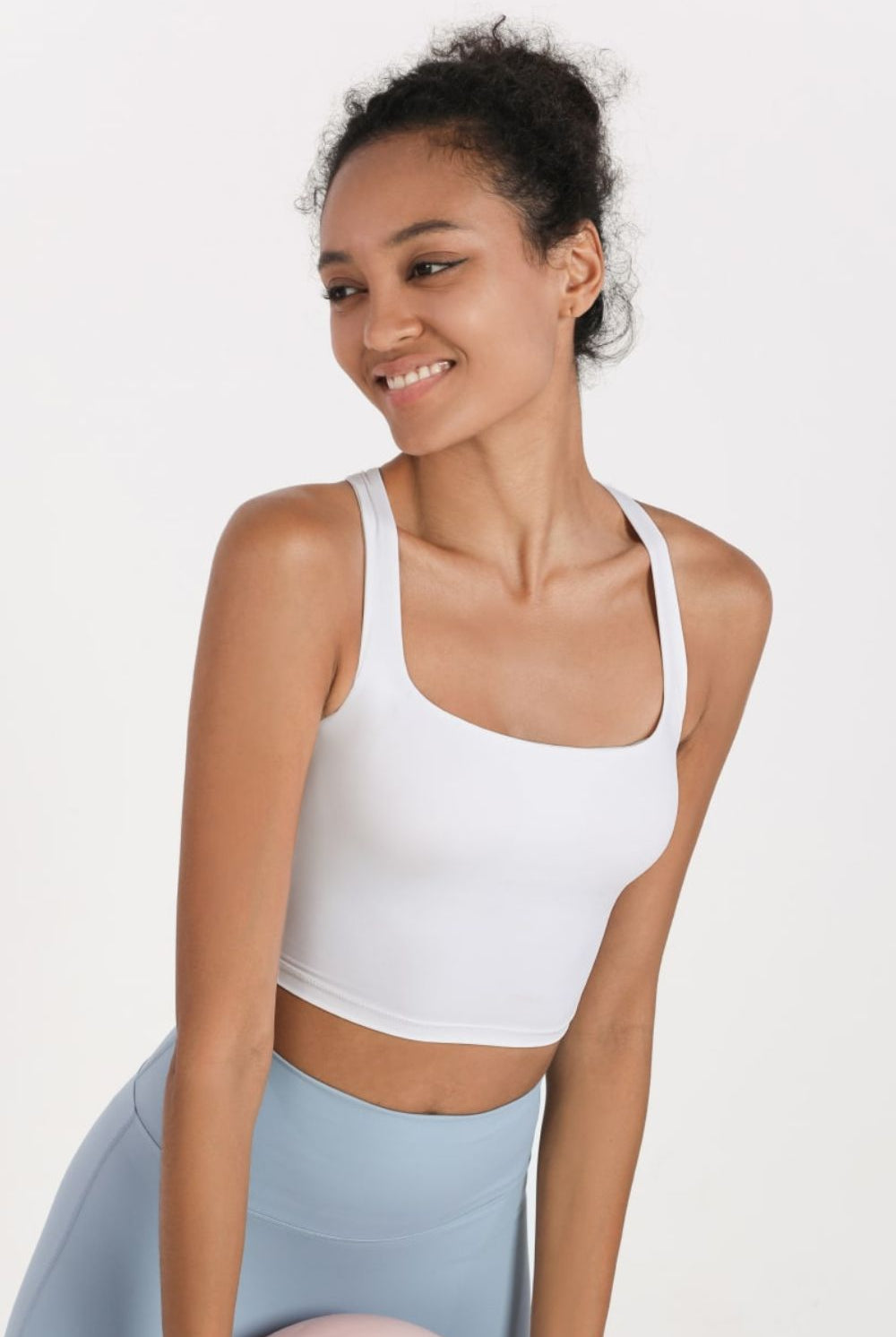 Sienna Never Miss Crisscross Open Back Cropped Sports Cami activewear