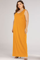 Light Gray Plus Size Scoop Neck Maxi Tank Dress Plus Size Clothes