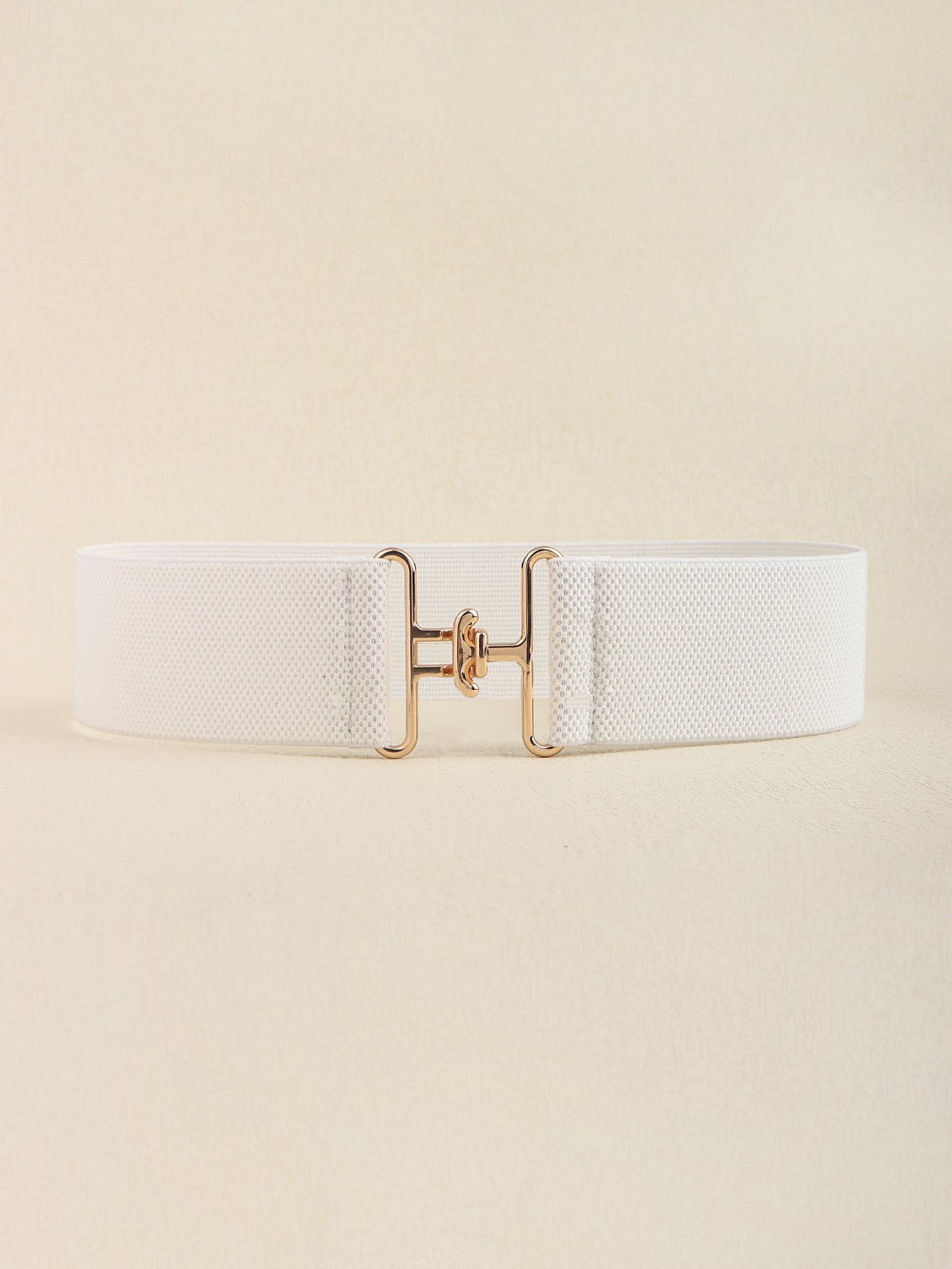 Light Gray Timeless Classic Elastic Wide Belt Belts