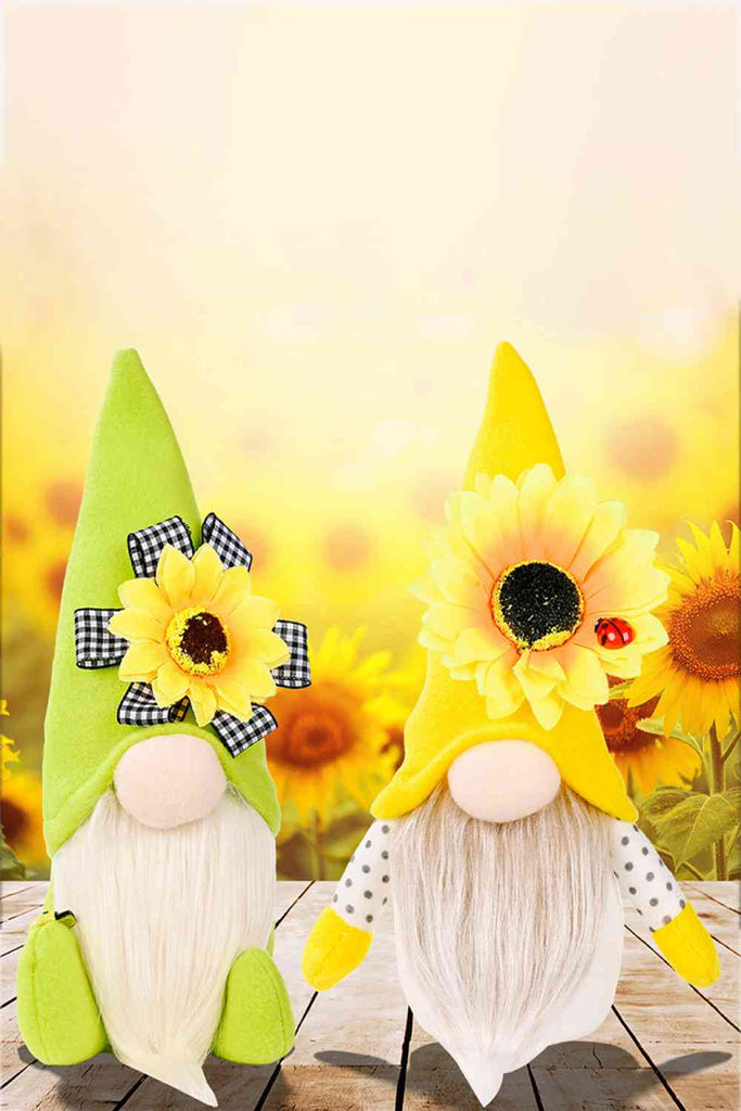 Antique White Random 3-Pack Sunflower Faceless Gnomes Gifts