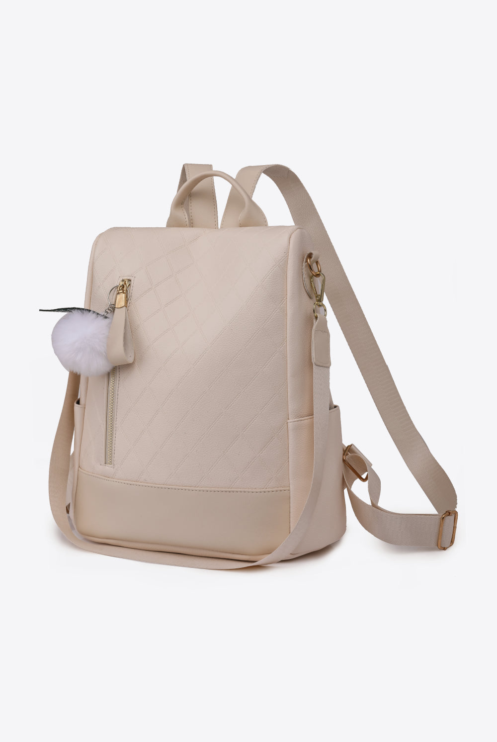 White Smoke Pum-Pum Zipper Backpack Clothing