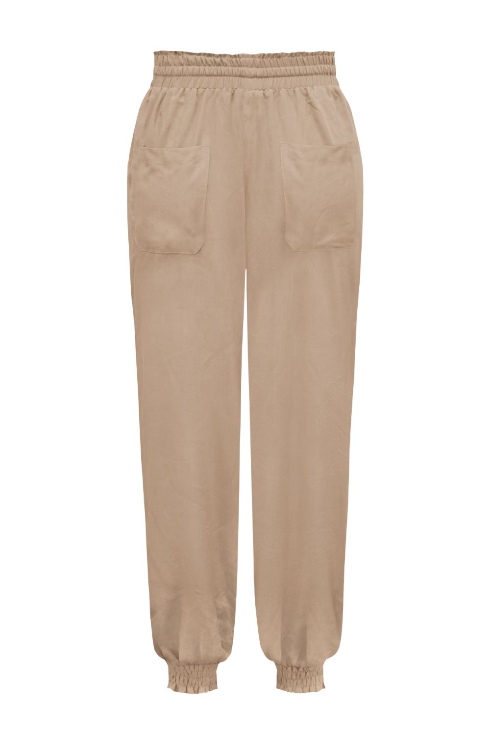 Rosy Brown Tied Long Joggers with Pockets Clothing