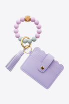Lavender So Clutch 2-Pack Mini Purse Tassel Key Chain Wallet