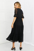 Black P & Rose Lovely Lace Full Size Tiered Dress Plus Size Clothes