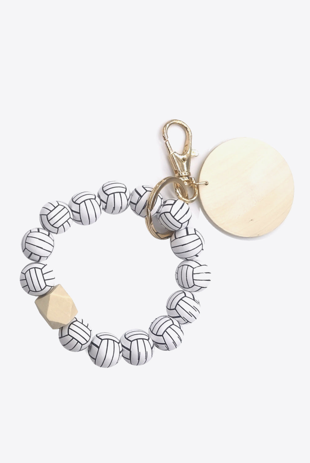 White Smoke Assorted 4-Pack Wristlet Bead Key Chain Key Chains