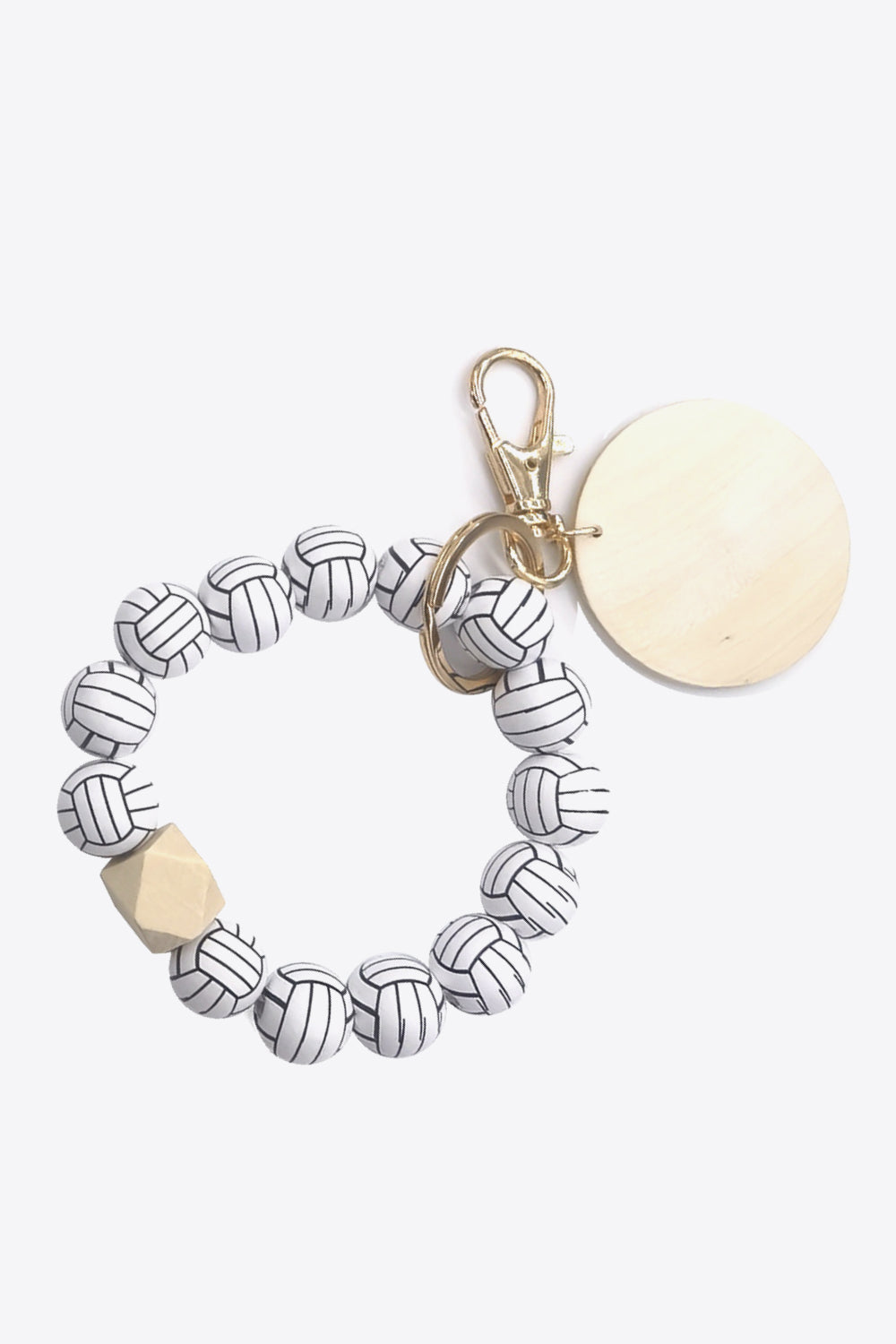 White Smoke Assorted 4-Pack Wristlet Bead Key Chain Key Chains