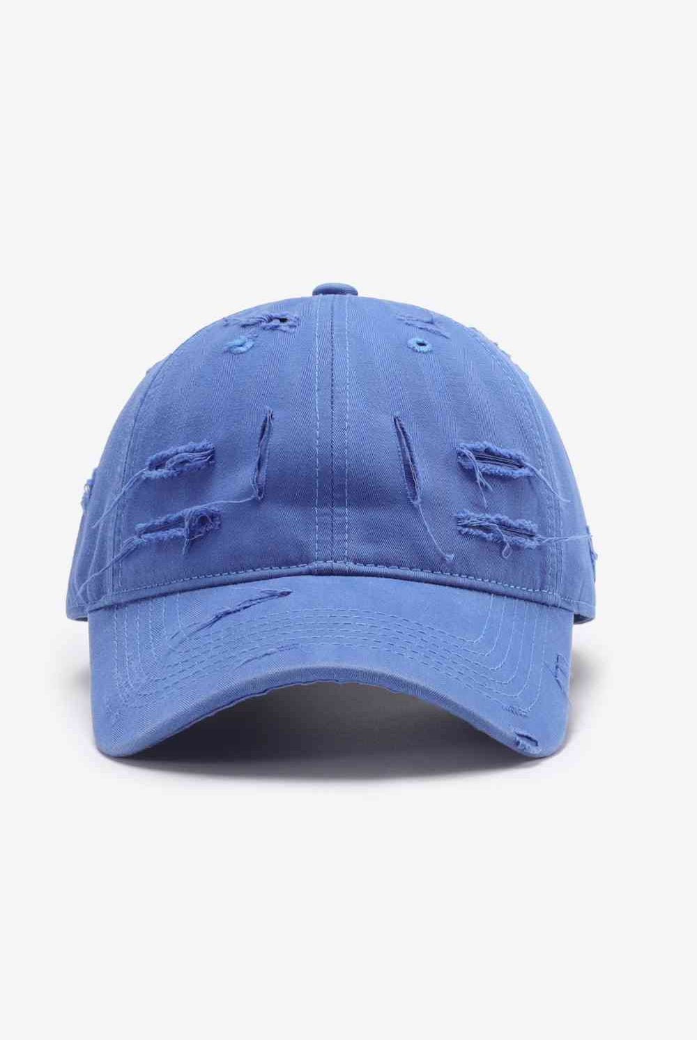 Steel Blue Distressed Adjustable Baseball Cap Gifts