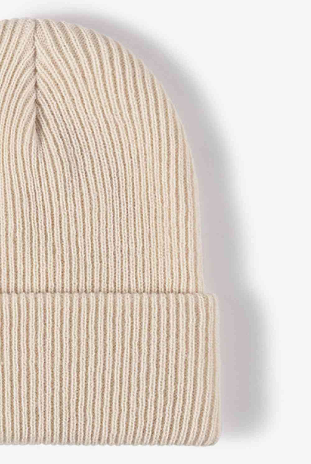 Light Gray Warm Winter Knit Beanie Winter Accessories