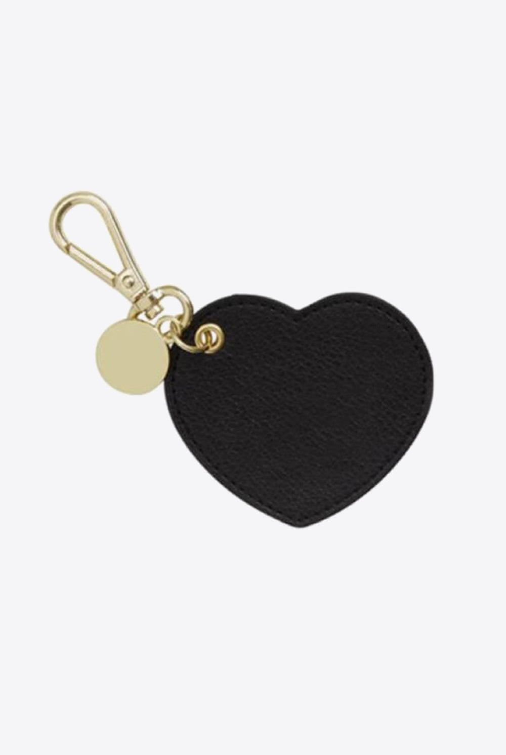 White Smoke Assorted 4-Pack Heart Shape PU Leather Keychain Key Chains