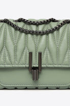 Light Slate Gray Adored PU Leather Crossbody Bag Handbags
