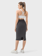 Lavender Slit Wrap Active Skirt activewear