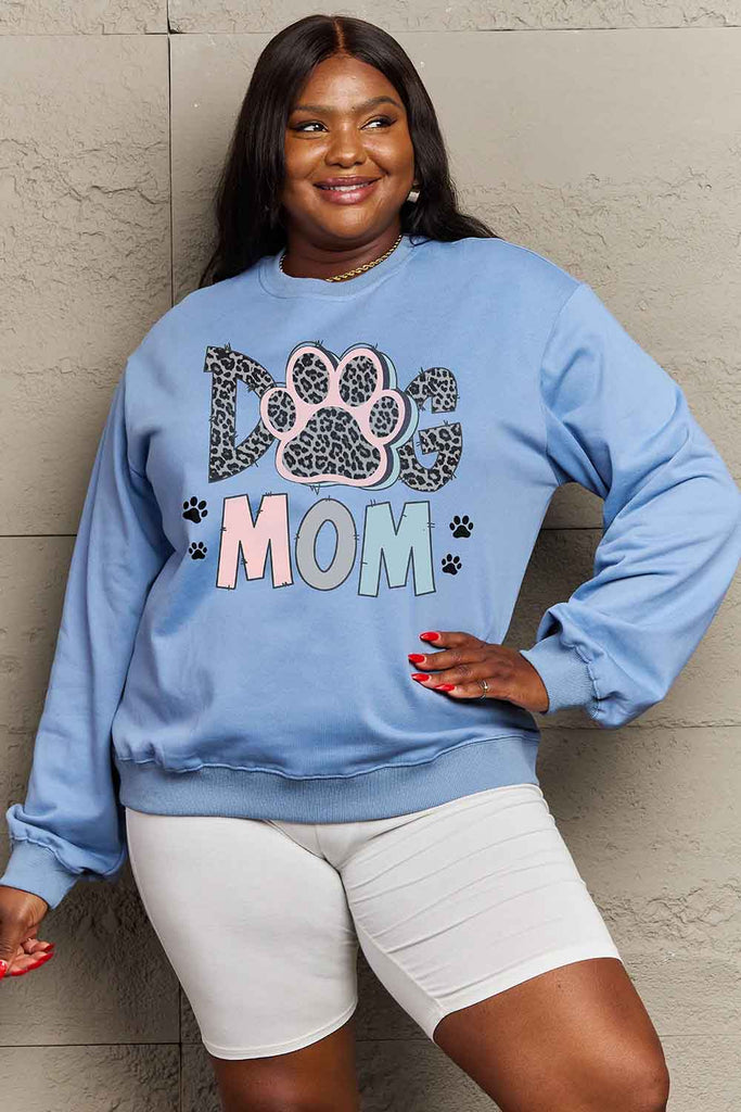 Dark Gray Simply Love Simply Love Full Size DOG MOM Graphic Sweatshirt Sweatshirts