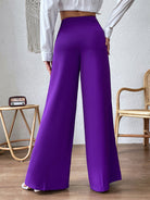 Gray High Waist Wide Leg Pants Clothing