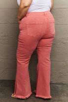 Sienna RISEN Bailey Full Size High Waist Side Slit Flare Jeans Clothing