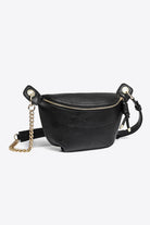 White Smoke Going Out To Breakfast PU Leather Chain Strap Crossbody Bag Handbags