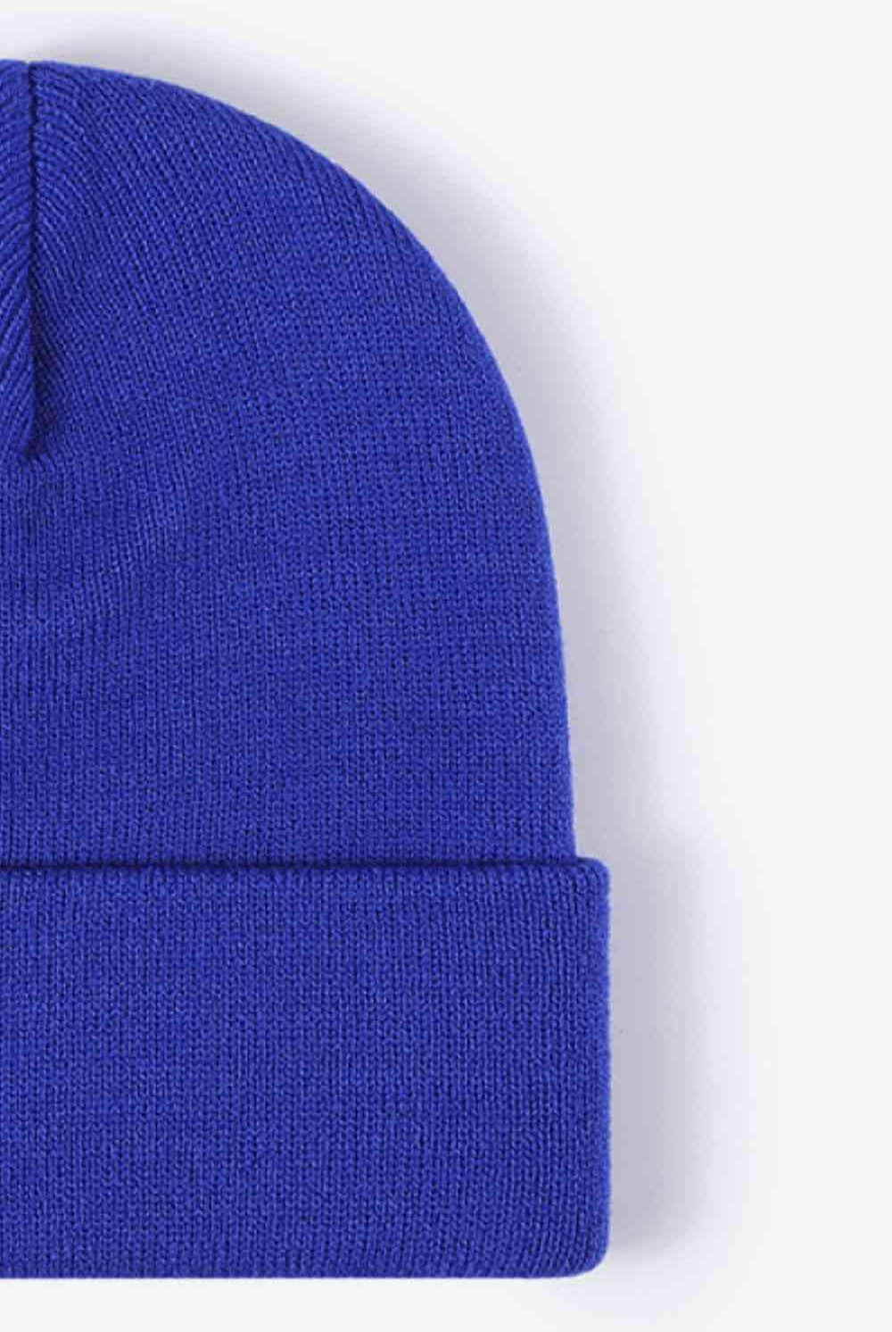 Dark Slate Blue Cuff Knit Beanie Winter Accessories