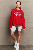 Rosy Brown Simply Love Full Size IN MY LOVER ERA Round Neck Sweatshirt Clothing