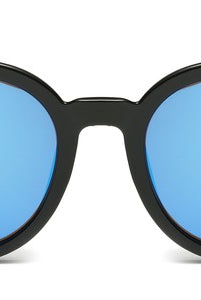 Sky Blue Women Round Fashion Sunglasses