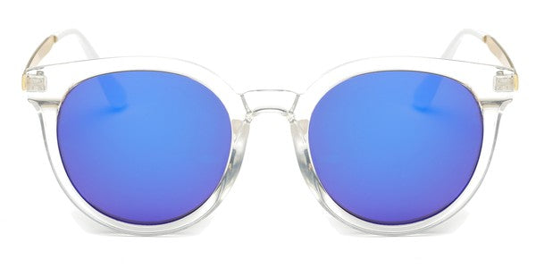 Cornflower Blue Women Round Fashion Sunglasses