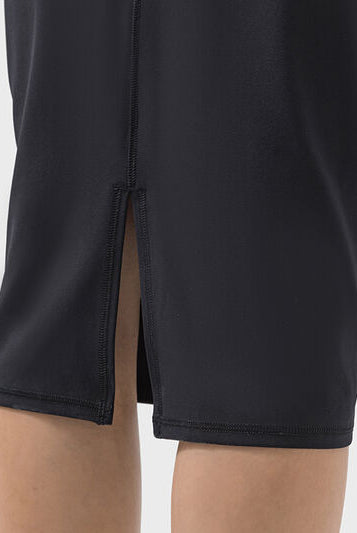 Gray Slit Wrap Active Skirt activewear