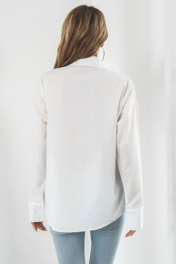 Light Gray Dropped Shoulder Longline Shirt Clothing