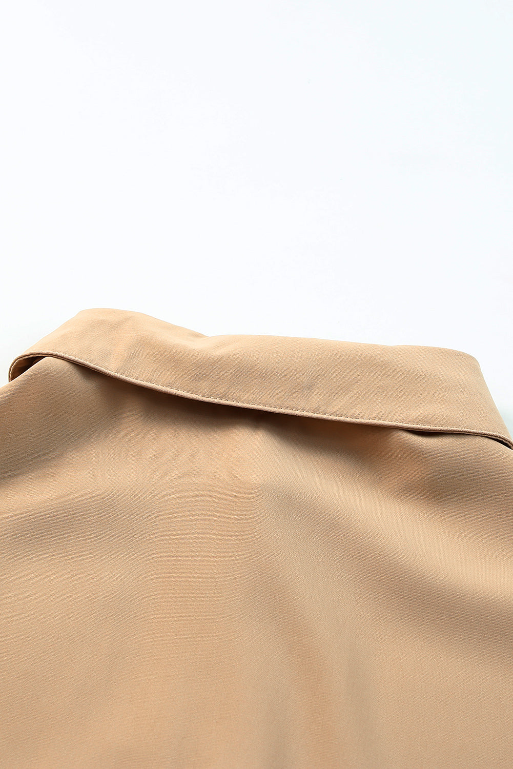 Wheat Three-Quarter Sleeve Slit Shirt Tops