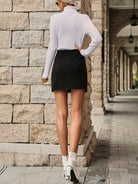 Rosy Brown A-Line Mini Skirt Clothing