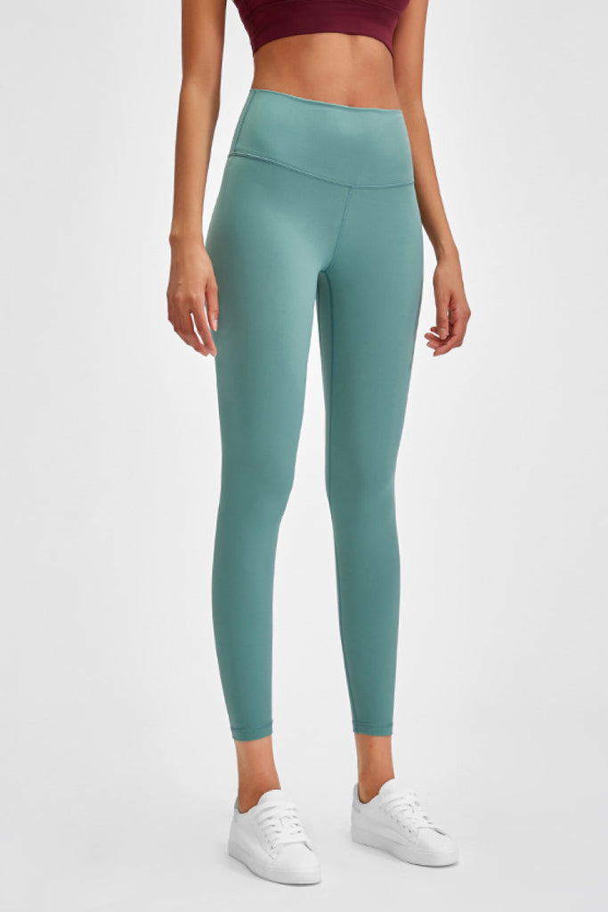 Lavender Wide Seamless Band Waist Sports Leggings activewear