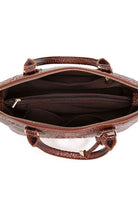 Gray Gradient PU Leather Handbag