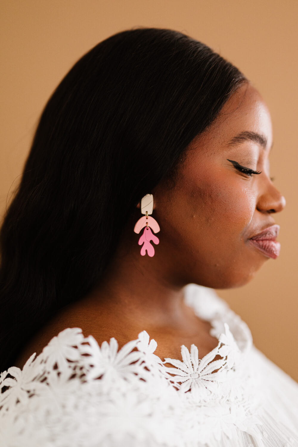 Black Brunch and Go Acrylic Drop Earrings Earrings
