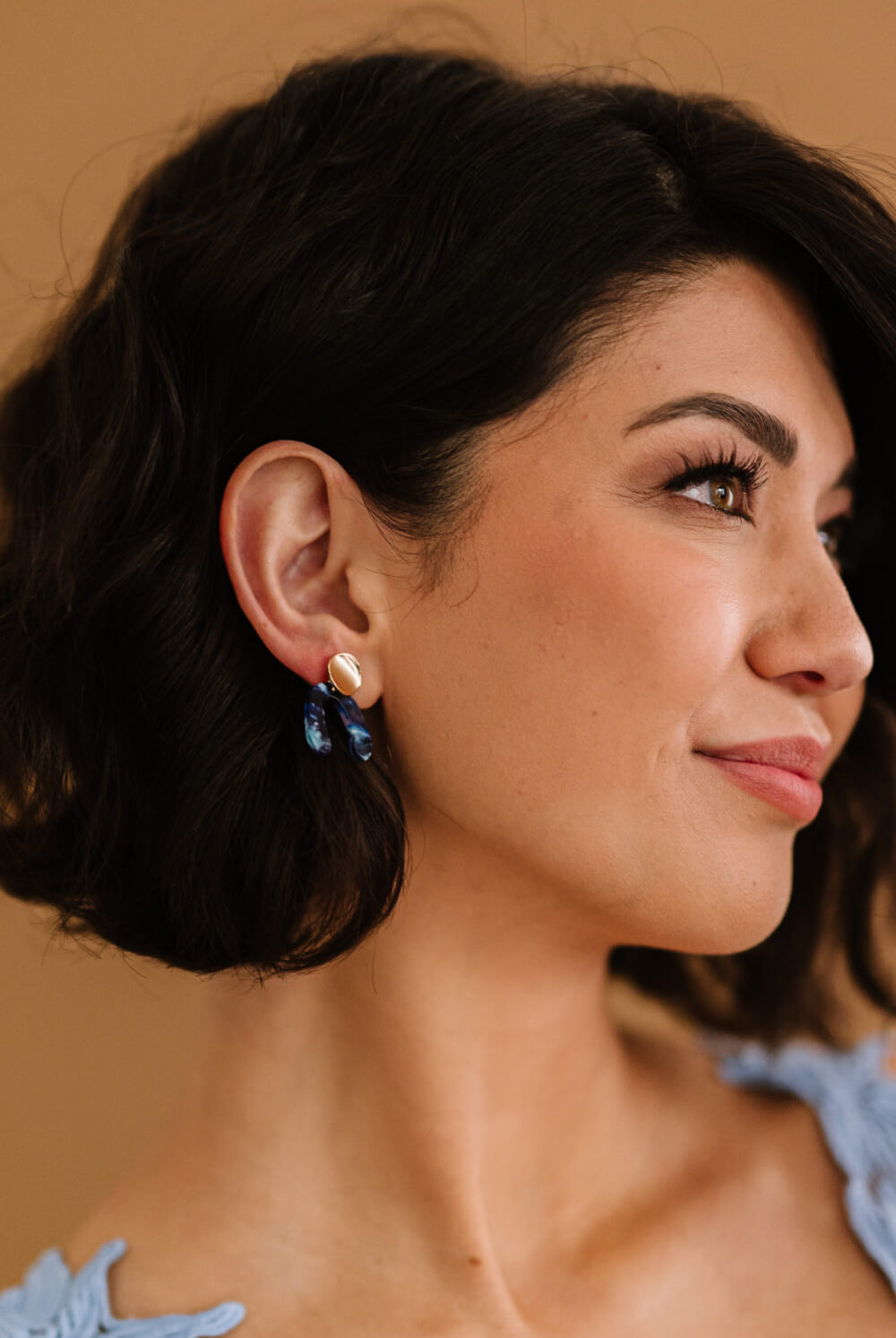 Sienna Hues of Blue Arch Drop Earrings Earrings
