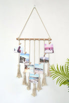 White Smoke Tassel Wall Hanging Home