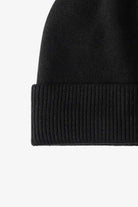 Black Cuff Knitted Beanie Winter Accessories