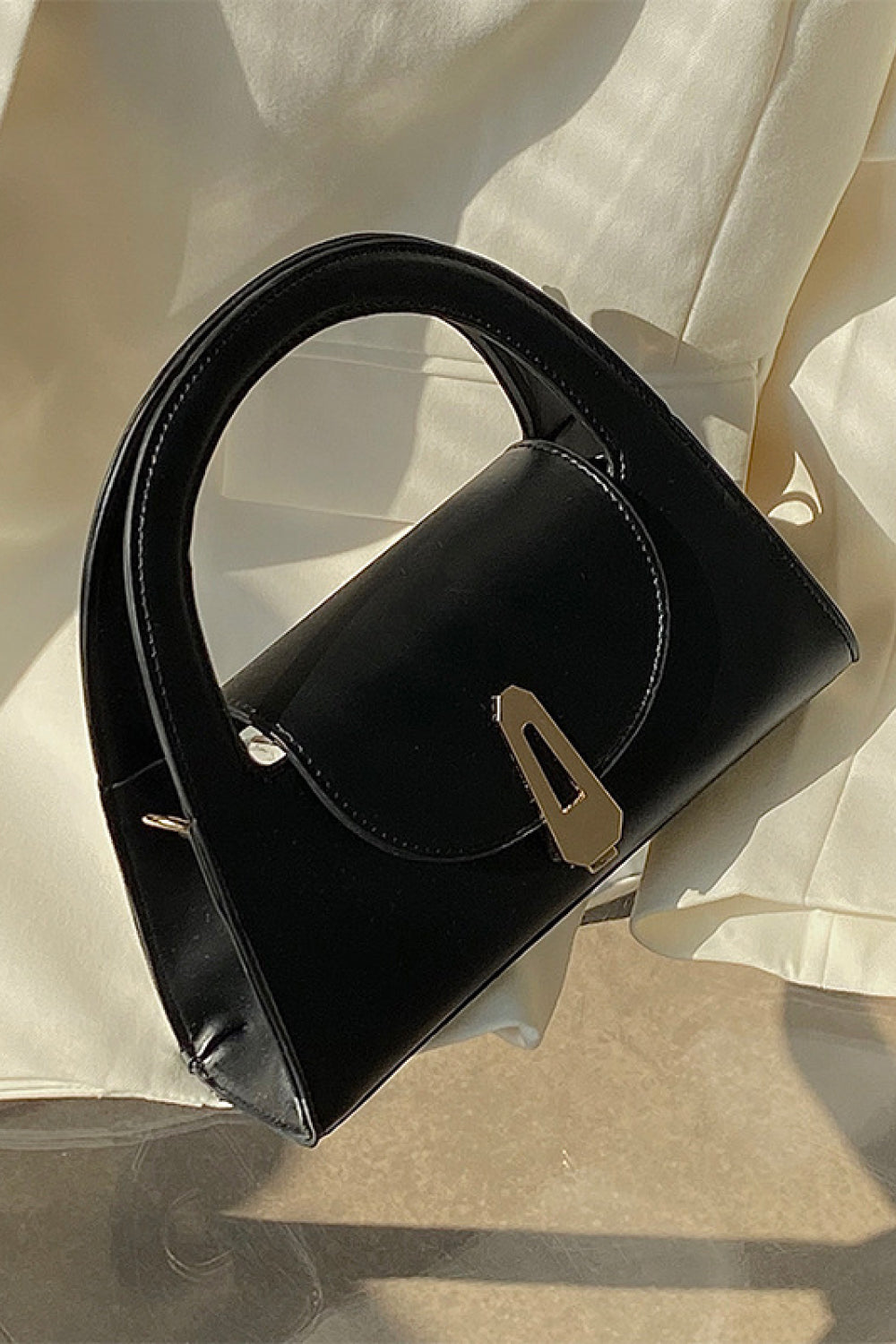 Rosy Brown PU Leather Handbag Handbags