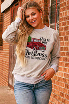 Rosy Brown Slogan Graphic Dropped Shoulder Sweatshirt Gifts