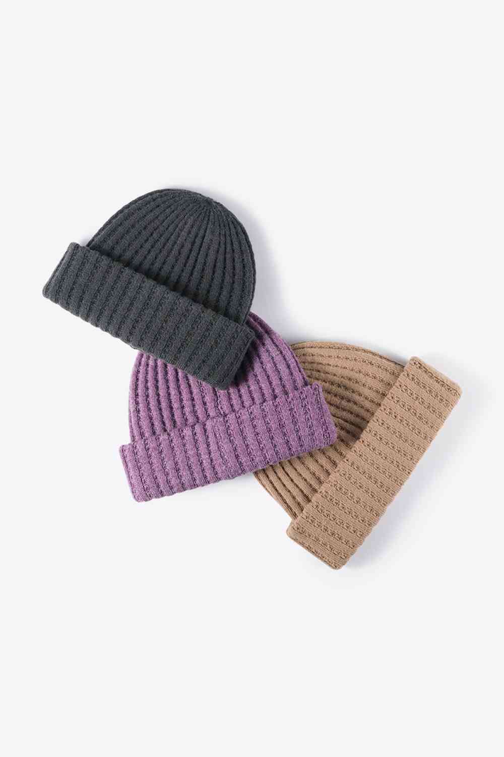 White Smoke Wide Rib Beanie Winter Accessories