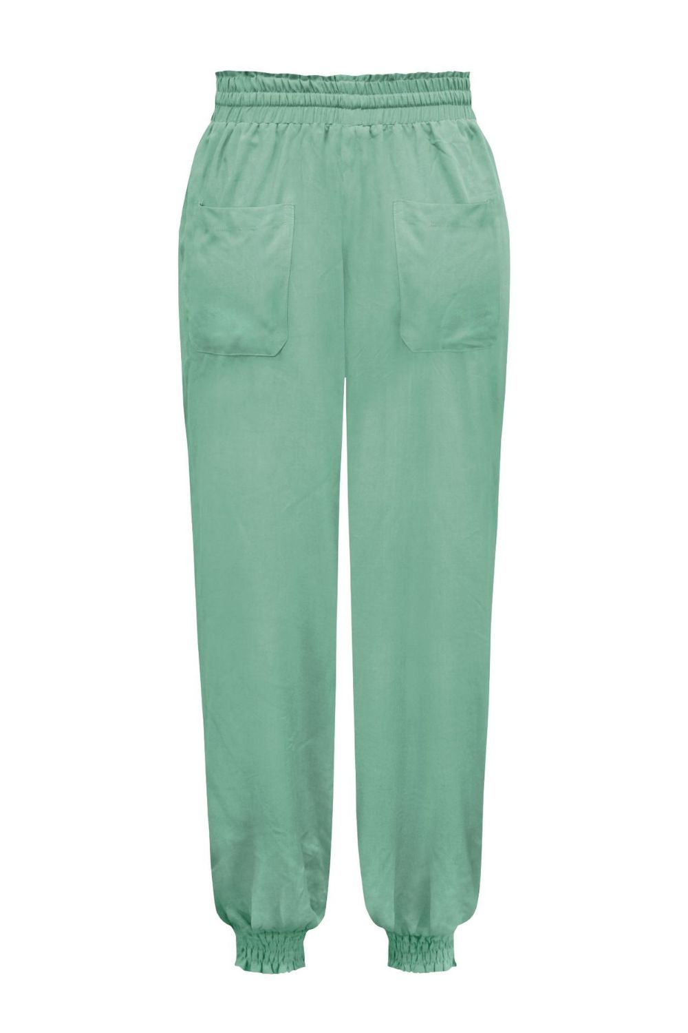 Dark Sea Green Tied Long Joggers with Pockets Clothing