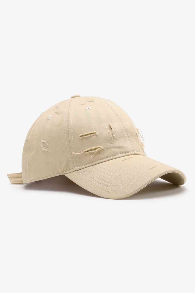 White Smoke Distressed Adjustable Baseball Cap Gifts