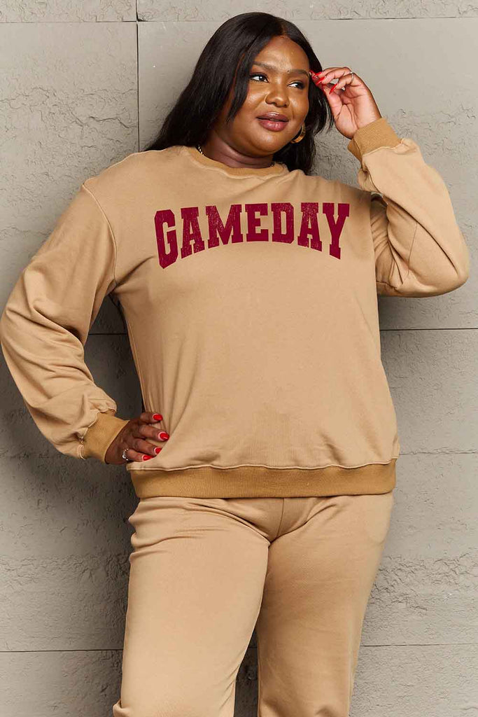 Rosy Brown Simply Love Simply Love Full Size GAMEDAY Graphic Sweatshirt Sweatshirts