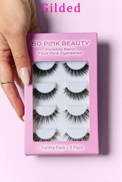 Thistle SO PINK BEAUTY Faux Mink Eyelashes Variety Pack 5 Pairs Valentine's Day
