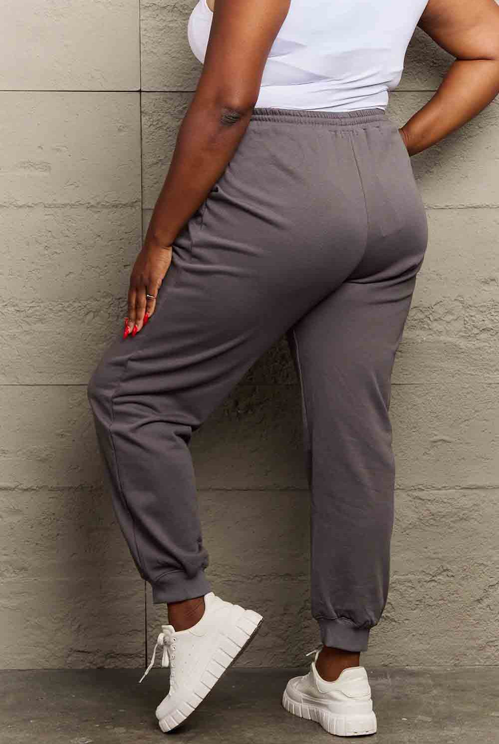 Dim Gray Simply Love Full Size SKELETON Graphic Sweatpants Sweatpants