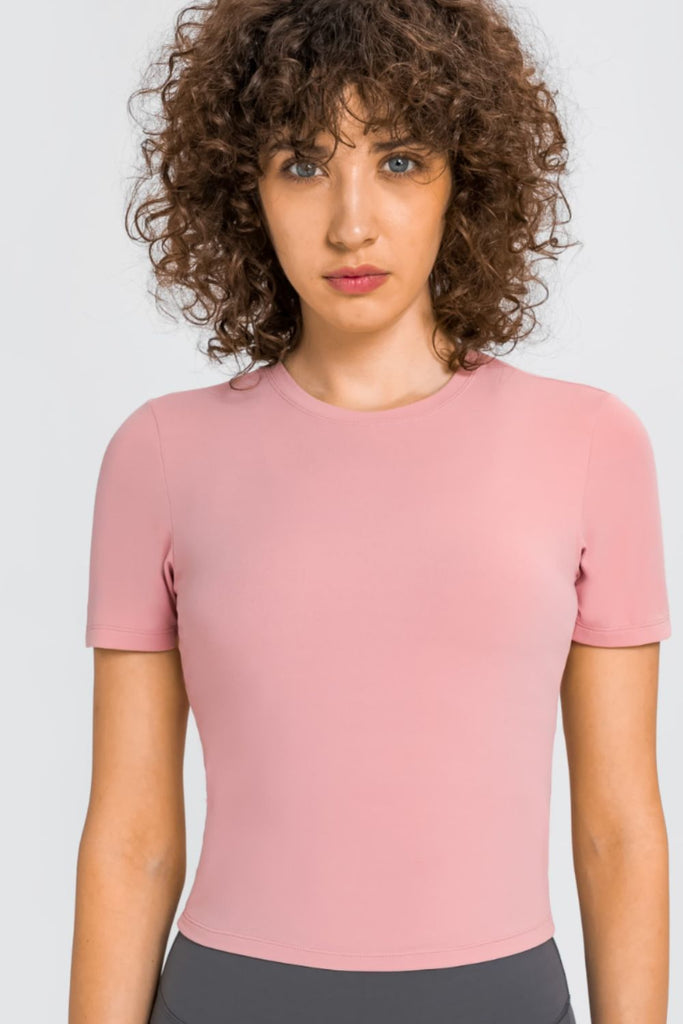 Thistle Round Neck Short Sleeve Yoga Tee