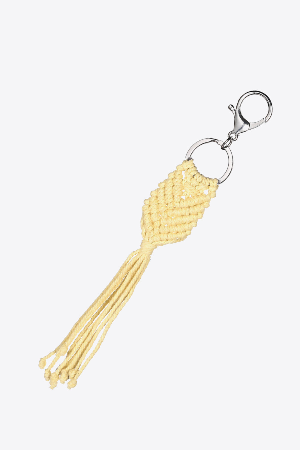 White Smoke Assorted 4-Pack Handmade Fringe Keychain Key Chains