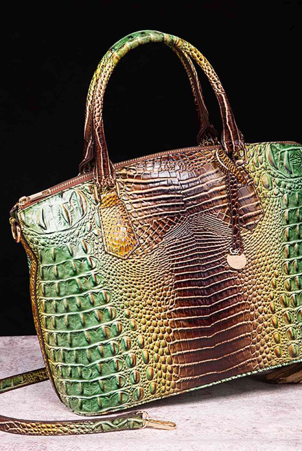 Wheat Gradient PU Leather Handbag