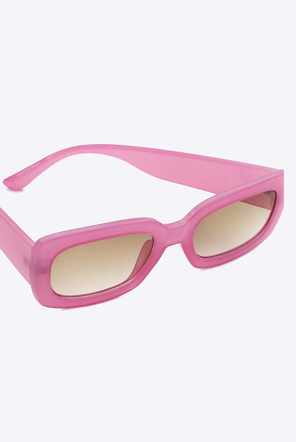 White Smoke Polycarbonate Frame Rectangle Sunglasses Sunglasses