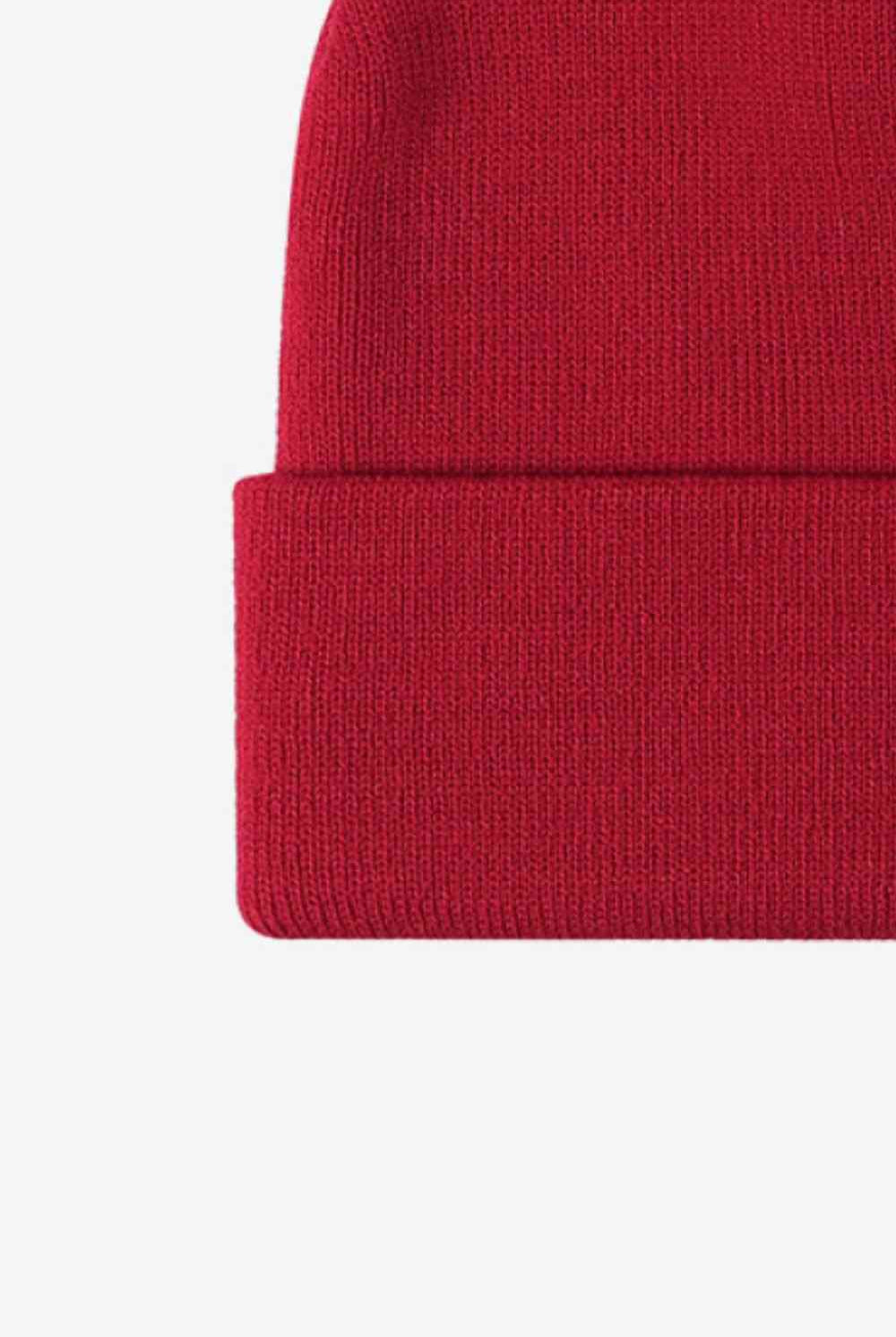 Brown Cuff Knit Beanie Winter Accessories