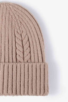 Rosy Brown Cable-Knit Cuff Beanie Winter Accessories