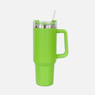 White Smoke Stainless Steel Tumbler with Handle and Straw Cups