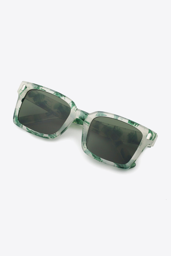 White Smoke UV400 Polycarbonate Square Sunglasses Sunglasses